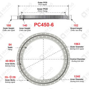 MÂM XOAY PC450-6